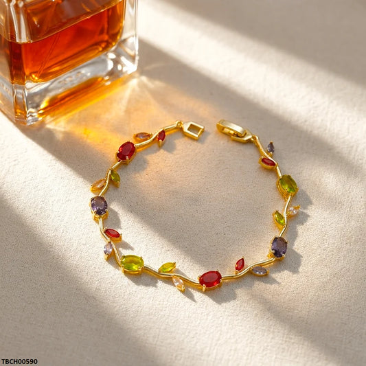 MSJ Tulip Leaf Multi Stone Bracelet