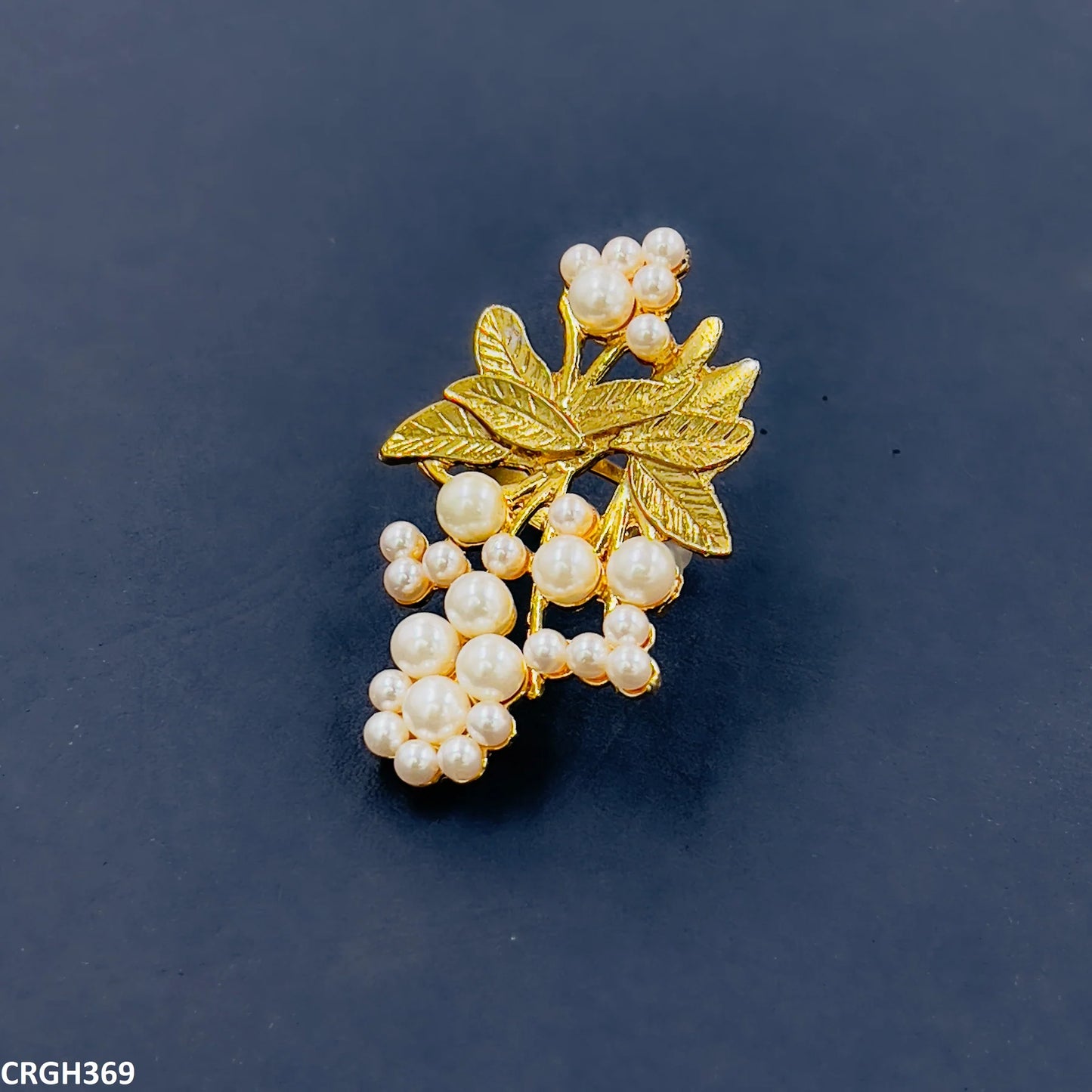Leaf n Pearl Ring Adjustable